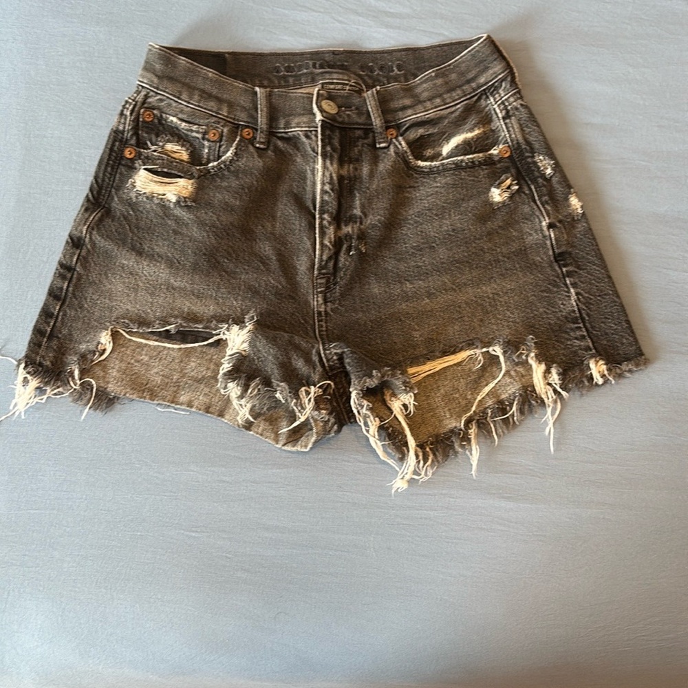 American Eagle Outfitters Distressed Gray Jean Shorts